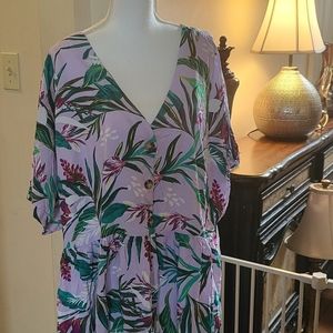 Terra & Sky Floral Pattern Size 4X Dress